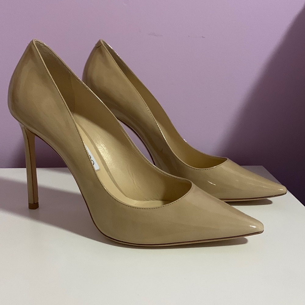 Jimmy Choo Romy 100 Patent Leather Pumps